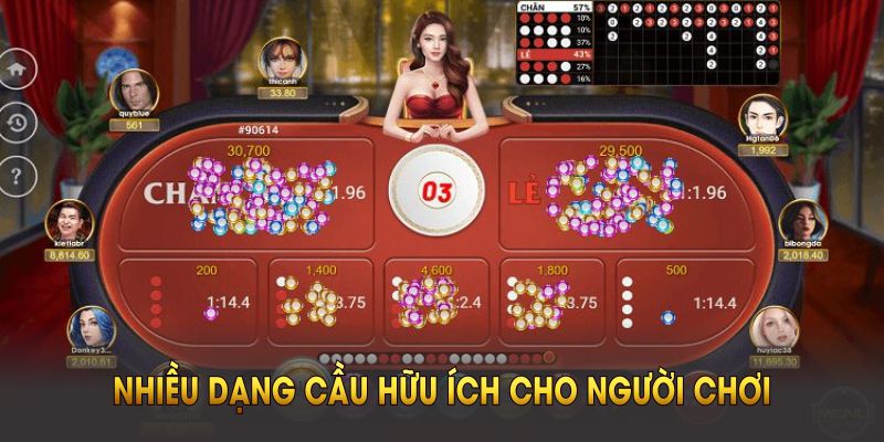 Xóc đĩa Kubet mang đến nhiều dạng cầu hữu ích cho người chơi