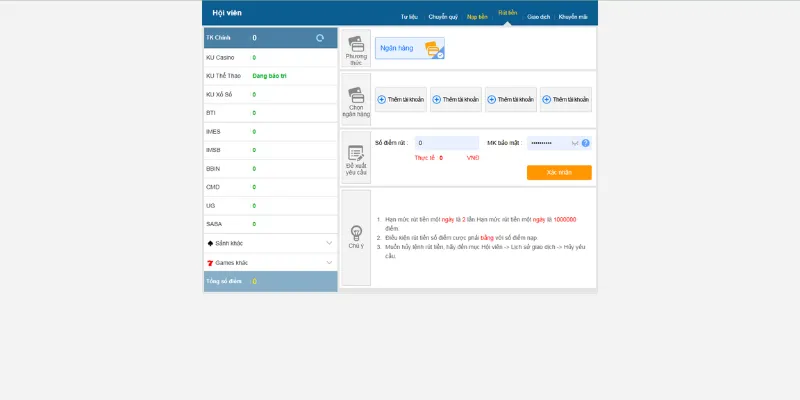 Quy trình rút tiền tại Kubet được hướng dẫn chi tiết